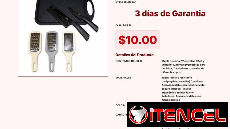 SET DE COCINA MULTIFUNCIONAL DE TABLA + CUCHILLO + RALLADORES VPT#-0276