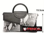 Bolso de mano europeo y de mujer con estampado de cocodrilo en cuero sintético, elegante bolso de noche, bolso de hombro