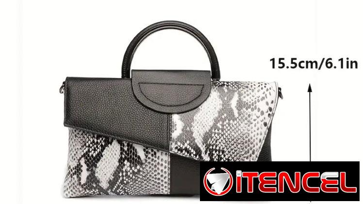 Bolso de mano europeo y de mujer con estampado de cocodrilo en cuero sintético, elegante bolso de noche, bolso de hombro