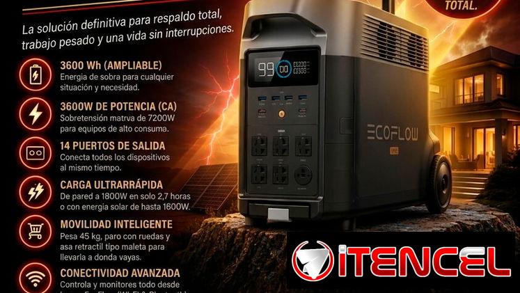 💡LA BESTIA 💡 ECOFLOW DELTA PRO 7200/3600W CON 3600WH BATERÍA. GARANTÍA 6 MESES, FACTURA. TL 54833699