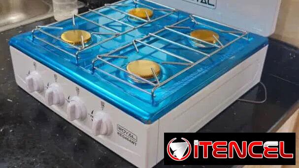 Cocina de Meseta 4 hornillas de Gas, Royal Color: Blanco Precio $120usd con Transporte incluido Factura y Garantía