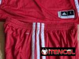 JUEGO DE CAMISETA SIN MANGAS Y SHORT DEPORTIVO ADIDAS ROJO PARA BASKETBALL TALLA L