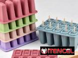 🍦 Molde para Paletitas de Helado 🧊 Forma de Picolé en Silicona ❤️ 10 Cavidades con Tapa  🎉 Ideal para Postres Caseros