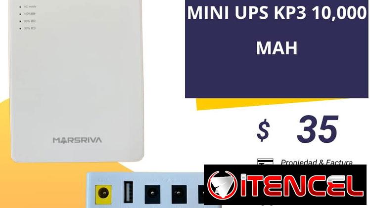 Mini UPS KP3 10000 MAH ( ideal para router de servicio Nauta Hogar)