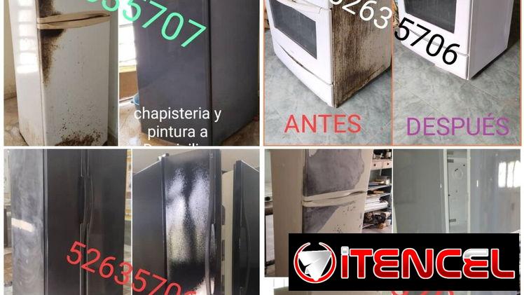 Chapisteria y pintura de refrigeradores Freezer y lavadoras.Tenemos 20 años de experiencia dejamos su equipo como nuevo.