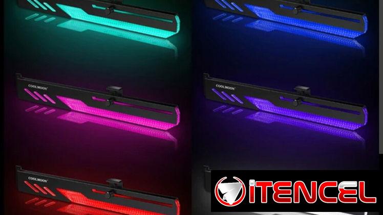 Soporte horizontal COOLMOON ARGB para tarjetas gráficas