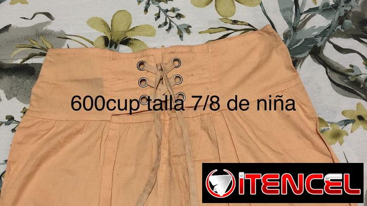 Sayas de niña naranja talla 7/8 y de jovencita  talla S.