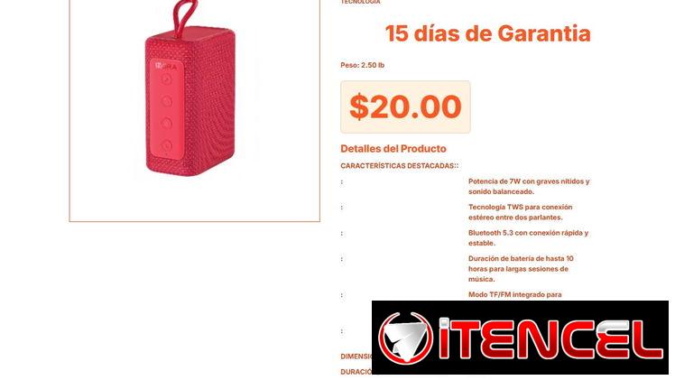 Altavoz Portátil BOC244 con 10H de Batería y Peso de 2.5 lb VPT#-0234