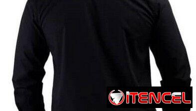 CAMISA NEGRA PARA HOMBRES GRANDES U OBESOS DE MANGAS LARGAS TALLA 3XL