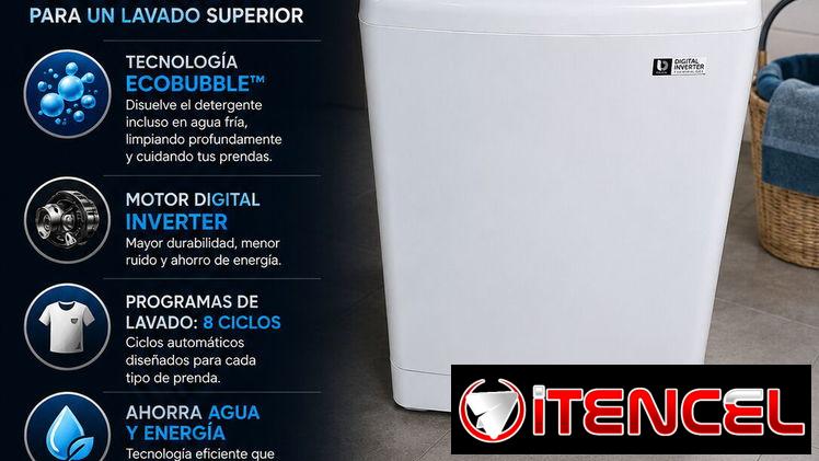 Lavadora Samsung Inverter 9Kg Automatica ,Tecnología EcoBubble ,Motor Digital Inverter ,Tambor de Diamante + 8GB de dato