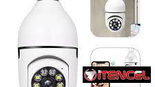 💡📹 CÁMARA DE SEGURIDAD WIFI TIPO BOMBILLO 1080P PTZ 🔒