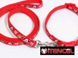 Collar con correa y cascabel