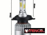 Pareja de bombillos led de carretera H4 de 3 caras con luz larga y corta de 36000 lumens nuevos en caja