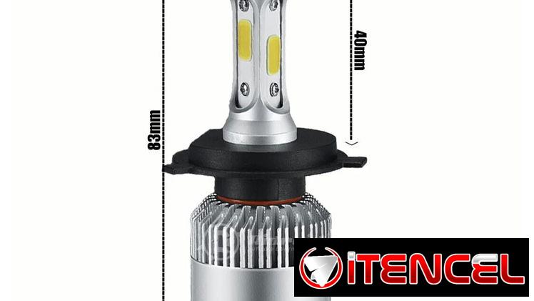 Pareja de bombillos led de carretera H4 de 3 caras con luz larga y corta de 36000 lumens nuevos en caja
