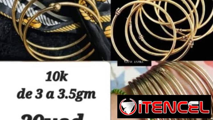 Esclavas y pulsos de oro 10k de 3 a 3.5gm anillo de hombre