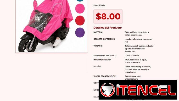 Capa de Lluvia para Motociclista: Diseño con Capucha y Visera Antiempañante VPT#-0069