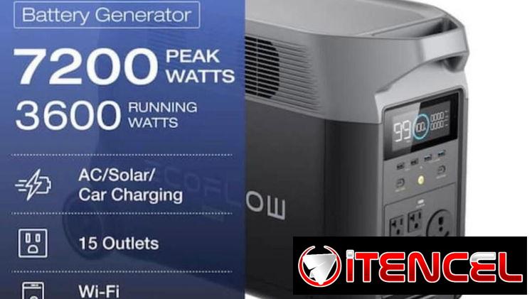 Estación de energía portátil Ecoflow Delta Pro🔹 3600w – pico de 7200w