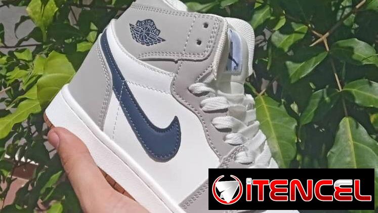 Tenis Retro 1   Gris logo negro