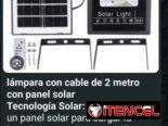 lampara recargable con panel solar