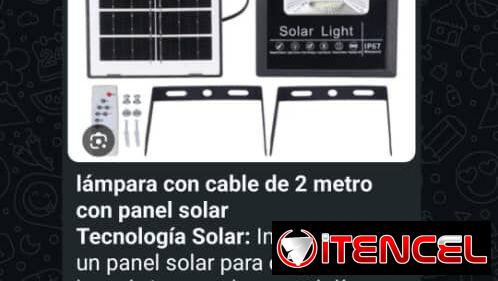 lampara recargable con panel solar