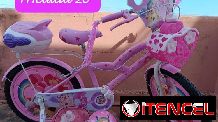 Bicicletas medida 20 con accesorios para niñas y niños