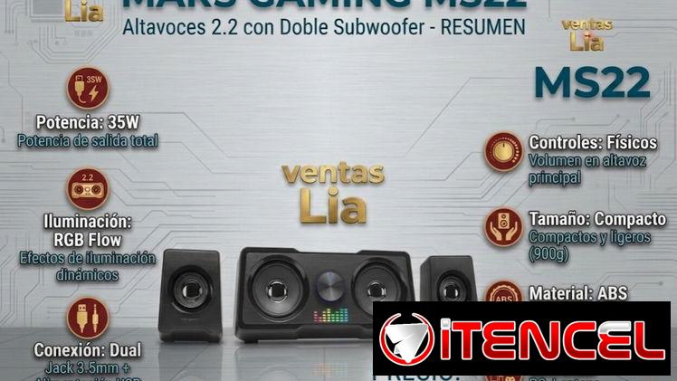 Bocinas Mars Gaming 2.2 RGB 35w