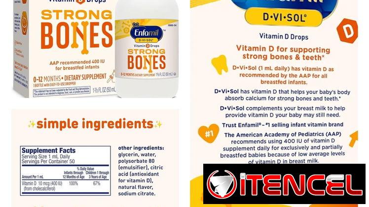 Vitamina D en suspensión para niños Divisol para el apoyo de los huesos