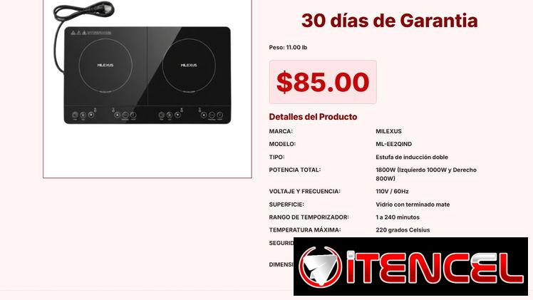 Material duradero en la Estufa de inducción doble Milexus de paquete pro VPT#-0129