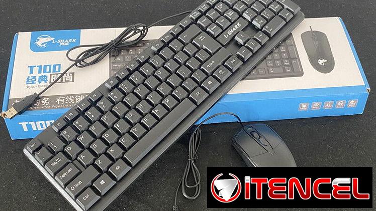 Set Kit de Teclado y Mouse Negros Resistentes ! Nuevo Sellado En Caja ! 58483450