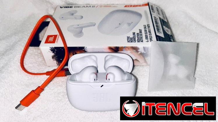 Audífonos JBL Vibe Beam 2 Blancos 🔥 NUEVOS en Caja | Noise Cancelling | 40H Batería
