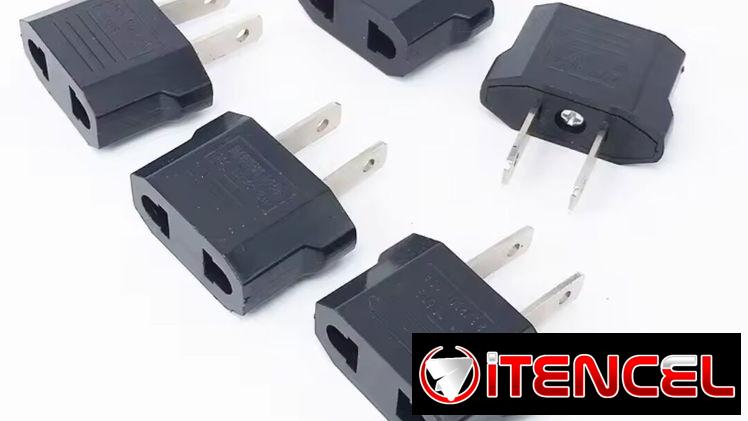 Adaptador espiga tomacorriente de plano a redondo