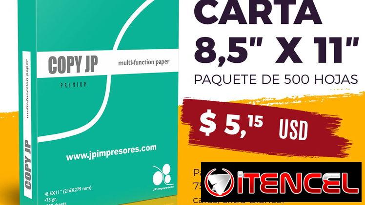 Papel Fotocopia 8,5×11″ disponible en nuestra tienda online y almacén con pago efectivo euro o usd | No Particulares
