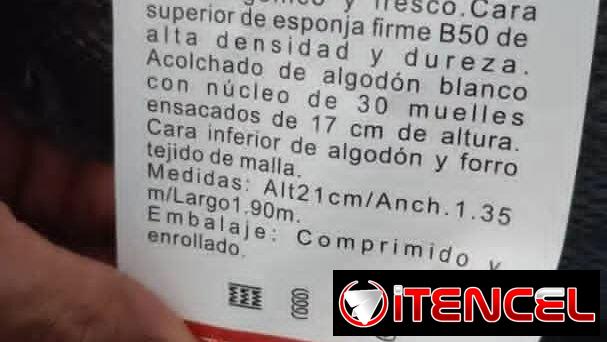 COMBO Colchón DAWANG y Almohadas hoteleras