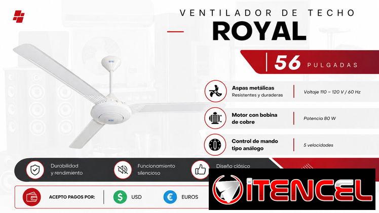 🔥 VENTILADOR DE TECHO ROYAL 56 PULGADAS” 🔥