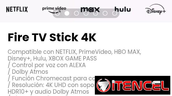 Fire TV Stick 4K. Compatible con NETFLIX, PrimeVideo, HBO MAX, Disney+, Hulu, XBOX GAME PASS