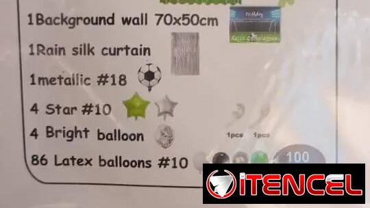 Set decorativo 100 pcs Futboll M36(TPEx)