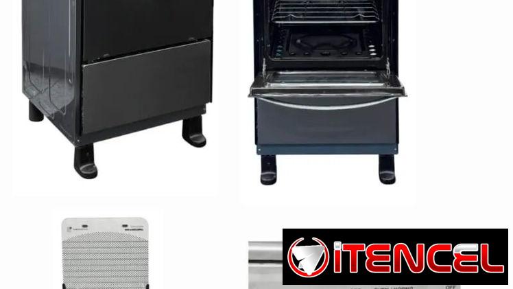 Cocina de gas con horno de 4 quemadores con magneto marca Premier