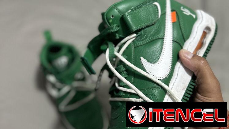 Nike x Off-White Air Force 1 Mid ‘Pine Green’ como nuevas(2 puestas) #43.     DETALLES EN LAS FOTOS