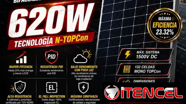 PANELES SOLARES 620W/CABLE FOTOVOLTAICO