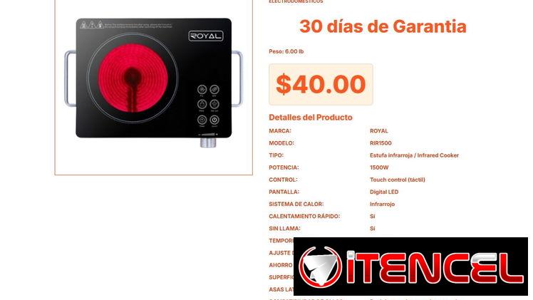 Lo mejor para tus comidas es la Estufa infrarroja Royal multipropósito VPT#-0132