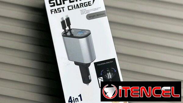 Cargador de Celulares 4 en 1 para Autos 120w