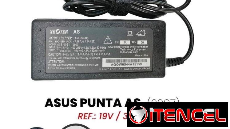 Cargador para Laptop Asus de 19v 1.75a, compatible con las laptops que le dieron a los médicos, nuevo +garantía.