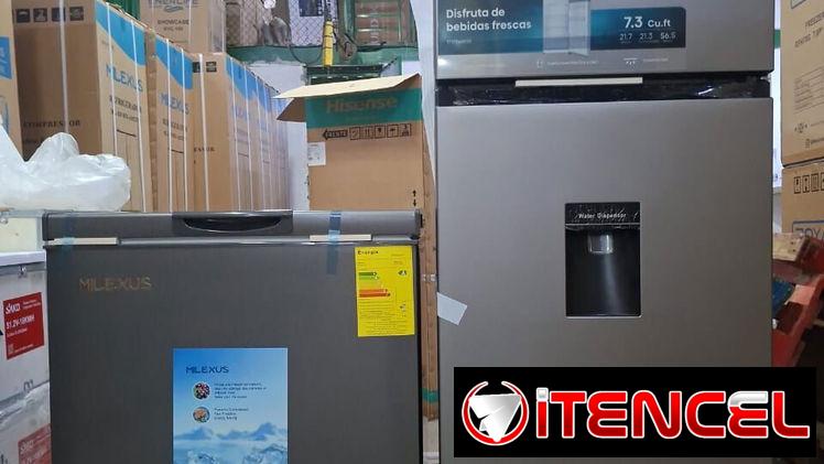 Refrigerador hisense 7.27cuft y Nevera Milexus 6 cuft (SIN 🔑) COMBO FRÍO + NEVERA
