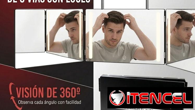 Espejo de 3 Vías con Luces (Self-Cut System)
