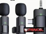 Kit 3 en 1, micrófonos K9,inalámbricos recargables de solapa.