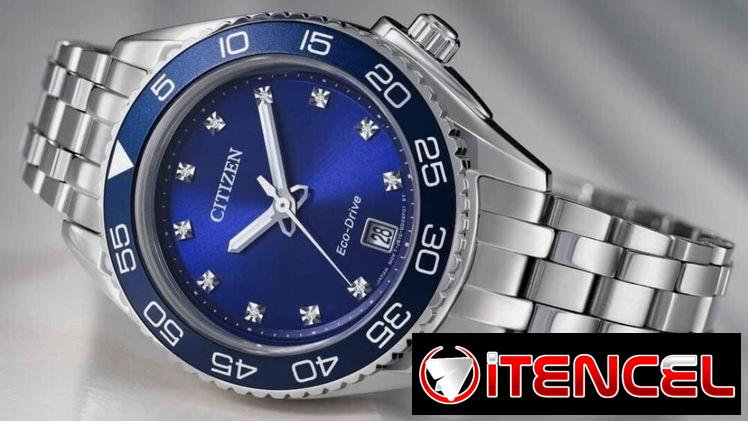 CITIZEN ECODRIVE CARSON (FE6160-57L) PARA MUJER , CRISTAL DE ZAFIRO Y ACERO INOXIDABLE ,ESFERA AZUL CON PIEDRAS 58049738