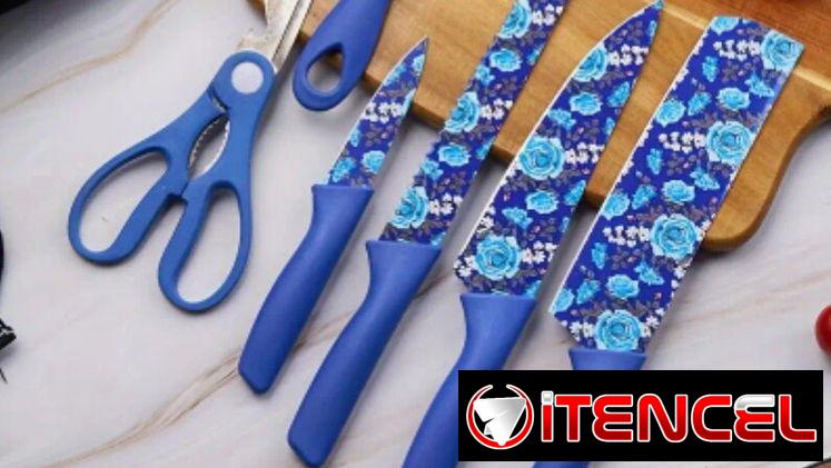 Regalo/Juego d cuchillos calidad profesional de acero piezas q incluye tijeras,pelapapas varios colores excelente regalo