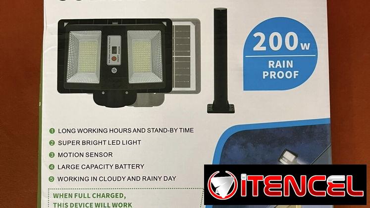 Lámpara solar de exteriores de 200w