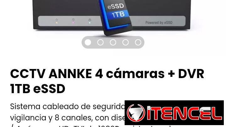 CCTV ANNKE 4 cámaras+ DVR 1TB eSSD. Nuevas a estrenar