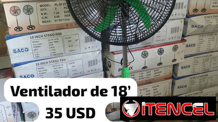 Ventilador de pedestal . Tipo ciclón. Nuevo en su caja con entrega gratis . 18 pulgadas .  En 35 USD o 19000cup .